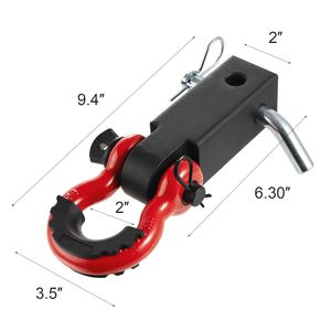 Gancio di traino per impieghi gravosi da 2 pollici con anello a D e perno di bloccaggio, resistenza alla rottura 52900 libbre, compatibile con ricevitori 52900 - Product Image 5