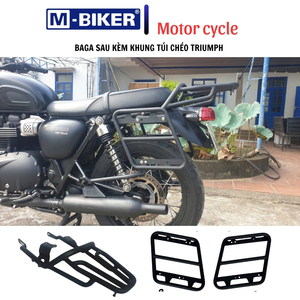 M-Biker T100-T120 Portaequipajes Trasero de Doble Tubo para Motocicleta, Alforjas Laterales, Material 22, Autopropulsado, 12 Meses de Garantía - Product Image 5