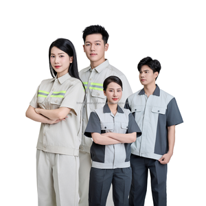 Uniforme de trabajo para mujer, camisa de fábrica azul oscuro, conjunto de ropa para trabajo en oleoductos/gasoductos, ropa para obra de construcción - OEM/ODM - Product Image 1