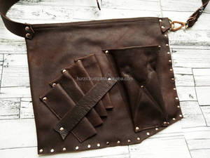 High Quality Leather Barber Scissor <b>Pouch</b> Professional Salon Stylist Tool Belt Holster For Hair Shears LBSH-0012 - Product Image 6