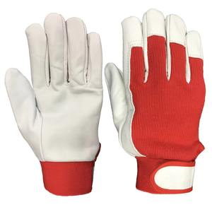 Gants de travail en cuir de chèvre pour hommes, gants industriels de construction, gants polyvalents - Product Image 1