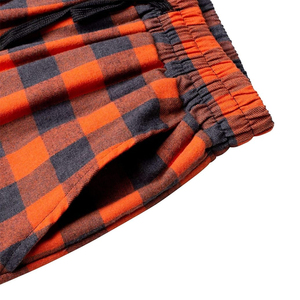 <b>Flannel</b> Plaid Jogging <b>Pajama</b> Pants Inner Drawstring Closure Plain Working Outdoor Straight Casual Lightweight Breathable Summer - Product Image 2
