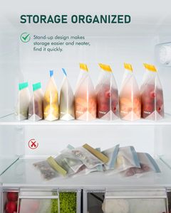 ถุงแกลลอนแบบตั้งได้ ปลอดภัยสำหรับเครื่องล้างจาน ป้องกันการรั่วซึม ใช้ซ้ำได้ ถุงแช่แข็งขนาดใหญ่ ใช้ซ้ำได้ ปราศจากพลาสติก BPA - Product Image 6