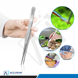 Pinzas de Disección Ergonómicas Accuram, Pinzas de Acero Inoxidable de 1.8 mm con Punta Serrada, Pinzas Quirúrgicas Dentales para Tejido, Pinzas Médicas con Certificación CE - Product Image 6