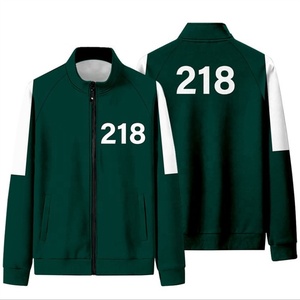 Dernier Automne Nouveaux hommes Zip Frontal Calmar Jeu Série Coréenne Capuche 2021 Survêtement Personnalisé Logo Fermeture Éclair Décontracté Actif Survêtement - Product Image 1