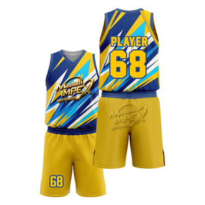 Camiseta de Baloncesto Sublimada con Cuello en V y sin Mangas, Uniforme de Baloncesto, Pantalones Cortos, Mochila, Diadema, Logotipo del Equipo 68 - Product Image 2
