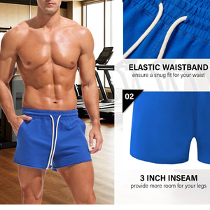 Short en molleton de coton épais pour homme, style streetwear décontracté, confortable, séchage rapide, respirant, tissu doux au toucher, prix bas - Product Image 3
