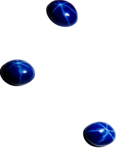 Saphir bleu étoilé ovale 6x8mm 3mm 1,5 carat, cabochon poli créé en laboratoire avec effet étoile à 6 branches pour la fabrication de bijoux - Product Image 4