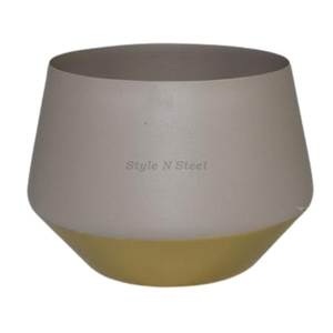 Jardinière Moderne Classique Bicolore en Fer Thermolaqué Durable Multi-usages pour Intérieur et Extérieur avec Drainage - Product Image 2