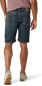 Men's Dark Wash Denim <b>Shorts</b> Straight <b>Leg</b> Mid Waist Casual Cotton Summer <b>Shorts</b> - Product Image 4