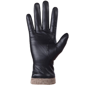Premium Quality Soft Durable Cheap Price Black <b>Touch</b> <b>Screen</b> Thermal Winter Women Leather <b>Gloves</b> with Fur Lining Pakistan Custom - Product Image 3