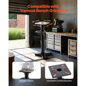 Piédestal de plancher de 10.6 \ "x 10,6 \" avec plaque de montage pour support et étau de meuleuse d'établi Catégorie de produit Meuleuses d'établi - Product Image 2