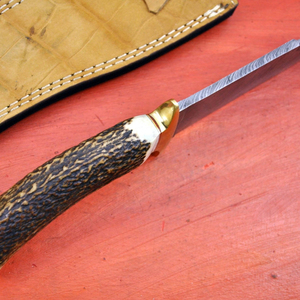 Couteau de chasse à lame fixe durable en acier inoxydable, couteau de survie en plein air avec poignée antidérapante confortable pour le camping et la pêche - Product Image 2