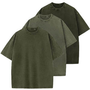 Camiseta de Hombre Personalizada con Logotipo, Estilo Vintage, Lavada al Ácido, Tejida, de Algodón Grueso, Corte Regular, 100% Algodón, de Secado Rápido y Transpirable - Product Image 2