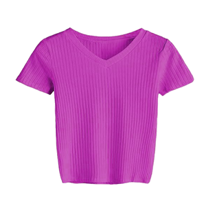 100% polos personnalisés en coton bio pour femmes avec logo brodé T-shirt doux d'été Vêtements décontractés respirants de haute qualité - Product Image 2
