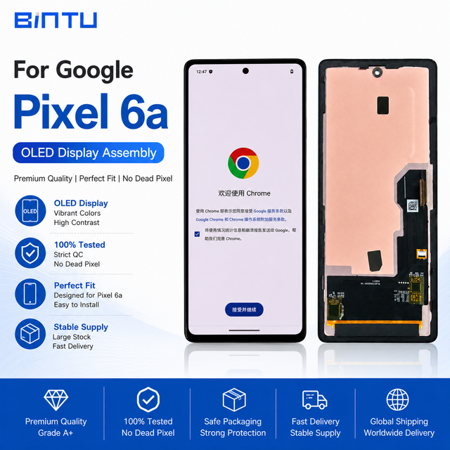 Factory Supplier for google Pixel6a Repair Part OLED Touch Display Screen Replacement Lcd Digitizer Assembly Fingerprint Support