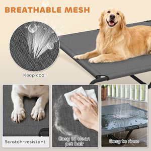 Cuccia Estiva Rinfrescante in PVC Lavabile per Cani di Taglia Grande, Grigia, Portatile, con Stampa Animale, per Uso Interno/Esterno, Design alla Moda - Product Image 5