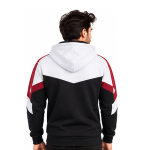 เสื้อฮู้ดซิปสำหรับผู้ชาย เสื้อฮู้ดซิปเต็มตัวแบบสั่งทำได้ ทันสมัย สไตล์ลำลอง ชุดกีฬา ผู้ผลิต OEM ODM ขายส่ง - Product Image 2