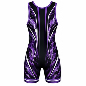 Lightweight Wrestling <b>Singlets</b> Custom Sublimated Athletic Uniforms Stretch Wrestling Sportswear for Men - Product Image 6