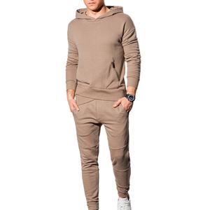 Ensemble de survêtement 2 pièces pour homme en molleton 100 % coton de haute qualité, avec sweats à capuche brodés, imperméables et tricotés pour l'hiver - Product Image 5