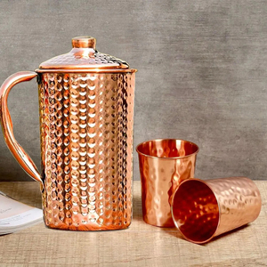 High Quality Pure Copper <b>Jug</b> for Detox Water Ideal for Morning Water <b>Drinking</b> and Wellness Routines Use Available for Sale - Product Image 5