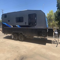 Nouvelle remorque de camping tout-terrain hybride de qualité supérieure, conforme aux normes australiennes, mini 4x4, pour voyages en famille, légère et luxueuse