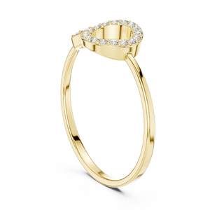 Anillos de oro macizo de 14k para mujer con diamantes de corte redondo minimalistas de Aries Jewel Designer, ideales para regalo, compromiso, aniversario, boda. - Product Image 2