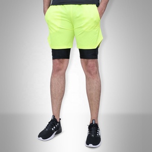 Pantalones cortos deportivos personalizados 2 en 1 para hombre, Shorts transpirables de malla forrada para correr, gimnasio y Fitness, venta al por mayor - Product Image 6