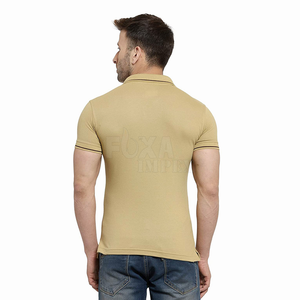 OEM Venta al por mayor 2024 Hombres de secado rápido de algodón Gimnasio Polo Camisetas Ropa de fitness Logotipo personalizado Opciones de marca en blanco de punto de manga corta - Product Image 3
