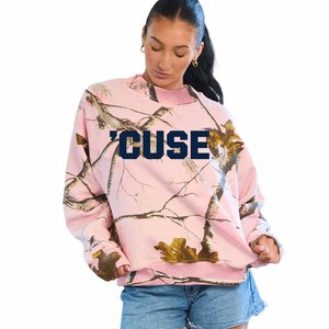 Sudadera CUSE Rosa Camuflaje con Cuello Redondo, Corte Holgado, Manga Regular, Tejido de Punto, Unisex, Estilo Casual de Primavera - Product Image 2