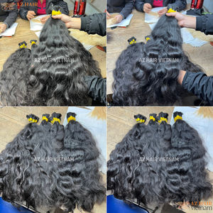 Vente en gros d'extensions de cheveux humains vierges 100% Remy style vague naturelle cuticule complète crue en vrac vietnamien trame unique cheveux alignés - Product Image 6
