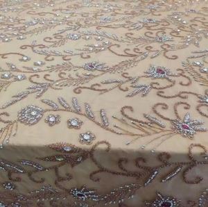 Tissu en maille brodé de paillettes de qualité supérieure pour la décoration de vêtements de soirée - Product Image 2