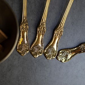 Ensemble de cuillères à thé élégantes et écologiques, plaquées or, finition miroir, lavables au lave-vaisselle, vaisselle de fête - Product Image 4