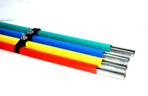 Nuevo diseño de barra colectora tipo pin de 125A para grúa EOT, riel de alimentación de 4 polos en color RGB, sistema de barra conductora revestida de 1 mm de espesor, marca CMK - Product Image 2