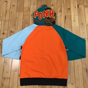 Sudadera con capucha extragrande de algodón 100% de secado rápido, estilo streetwear unisex, con cremallera, manga raglán, patchwork y cuello alto. - Product Image 2