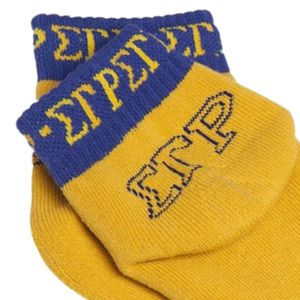 Chaussettes personnalisées SGRHO Gold Socks Sigma Gamma Rho pour femmes, chaussettes athlétiques à lettres de sororité grecque, chaussettes décontractées douces et respirantes - Product Image 4