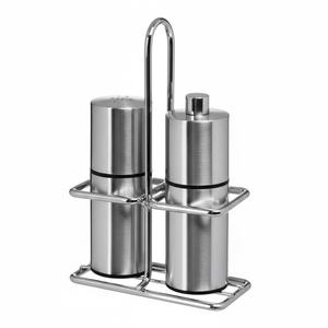 Salière et poivrière modernes en acier inoxydable avec support, distributeur d'épices de table pour cuisine et restaurant - Product Image 6