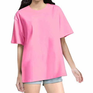 เสื้อยืดผู้หญิงผ้าฝ้าย 100% สีพื้น นุ่มสบาย สไตล์ลำลอง ทรงโอเวอร์ไซส์ แขนสั้น สำหรับฤดูร้อน - Product Image 6