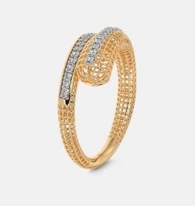Bague de fiançailles ethnique en or jaune 14 carats avec diamant de laboratoire certifié IGI VVS de 1 à 3 carats, bijoux de mariée uniques et personnalisés pour femmes - Product Image 3