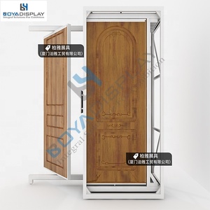 Customized Commercial Rotating Sectional <strong>Door</strong> Display Mental Modern Sliding Wooden <strong>Door</strong> Display Rack <strong>Stand</strong> - Product Image 1