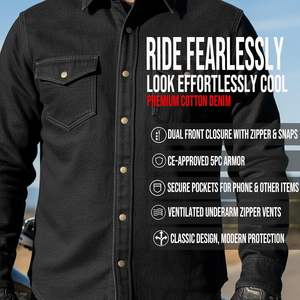 Chaqueta de Motociclista Blindada PERFORMER para Hombre, Nivel 2 CE, Camisa de Franela, Bolsillos Ventilados, 4 Bicicletas, Nombre del Equipo de Carreras - Product Image 1