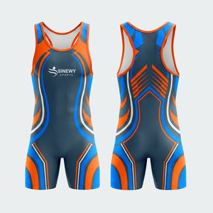 Combinaison de lutte pour homme 100% polyester de haute qualité, uniforme de lutte personnalisé en gros, combinaison de lutte pour homme - Product Image 4