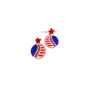 Boucles d'oreilles faites à la main en perles de rocaille, nouveau motif, best-seller, bijoux patriotiques du 4 juillet, cadeau de vacances USA pour femmes - Product Image 3