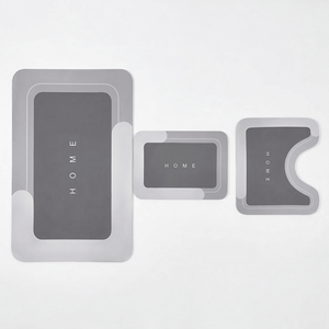 Set di 3 Tappetini da Bagno Ultra Assorbenti ad Asciugatura Rapida, Antiscivolo, Lussuosi e Minimalisti a Forma di U, Lavabili, per Arredo Casa - Product Image 5