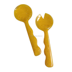 Serveur de salade en résine de conception moderne Ensemble de moutarde Outil de cuisine raisonnable Outils manuels de salade en résine Couverts au design moderne Ensembles de salade - Product Image 1