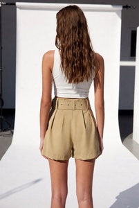 Shorts en tissu éponge taille mi-haute pour femme, séchage rapide, mode estivale, délicats, élégants, décontractés et chics - Product Image 4