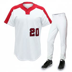 Uniformes de Béisbol Personalizados Sublimados, Transpirables, 100% Poliéster, Conjuntos de Camisetas y Pantalones Cortos para Equipos, Tallas Grandes - Product Image 1