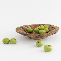 Nieuwe moderne minimalistische groothandel rustieke massief teakhouten wortelgesneden fruitschaal decoratieve centerpiece tafelschaal huisdecoratie artikelen
