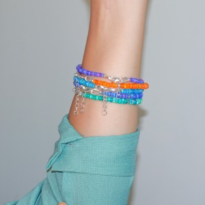 Bracelet perlé avec séparateurs, bracelet à perles avec intercalaires, bracelet perlé avec séparateurs simples, perle intercalaire simple b - Product Image 4