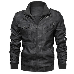 Chaqueta de Motociclista Casual de Primavera para Hombre, de Cuero Genuino, con Logotipo Frontal, Ropa de Moda Urbana - Product Image 4